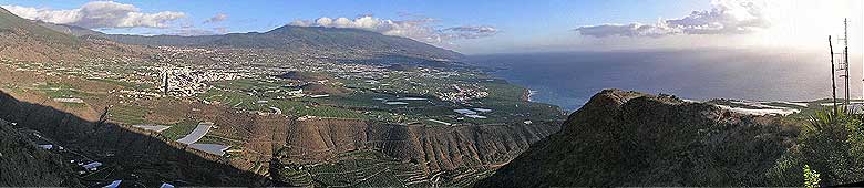 La vall&eacute;e de Aridane dans l'ouest ensolleill&eacute; de La Palma